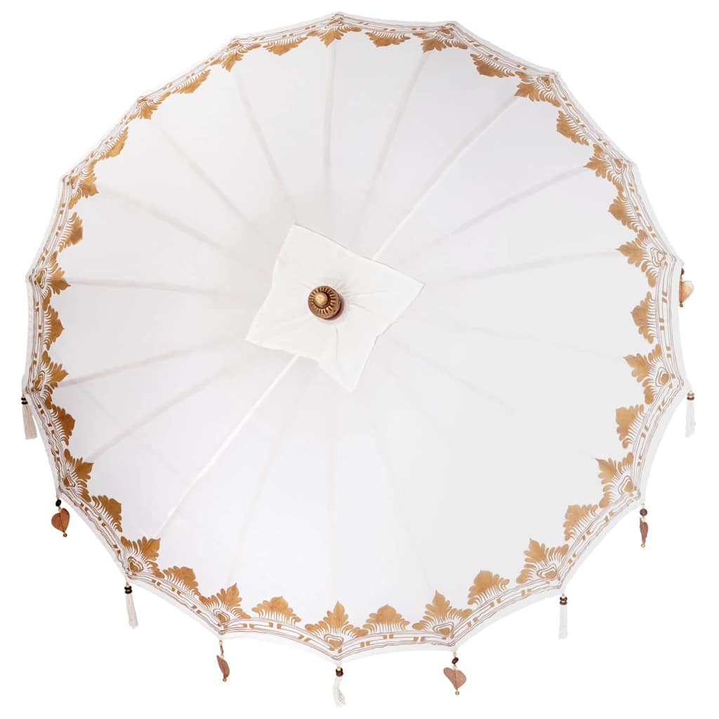 vidaXL Balinese Parasol Cream 185 x 185 x 260 cm Cotton