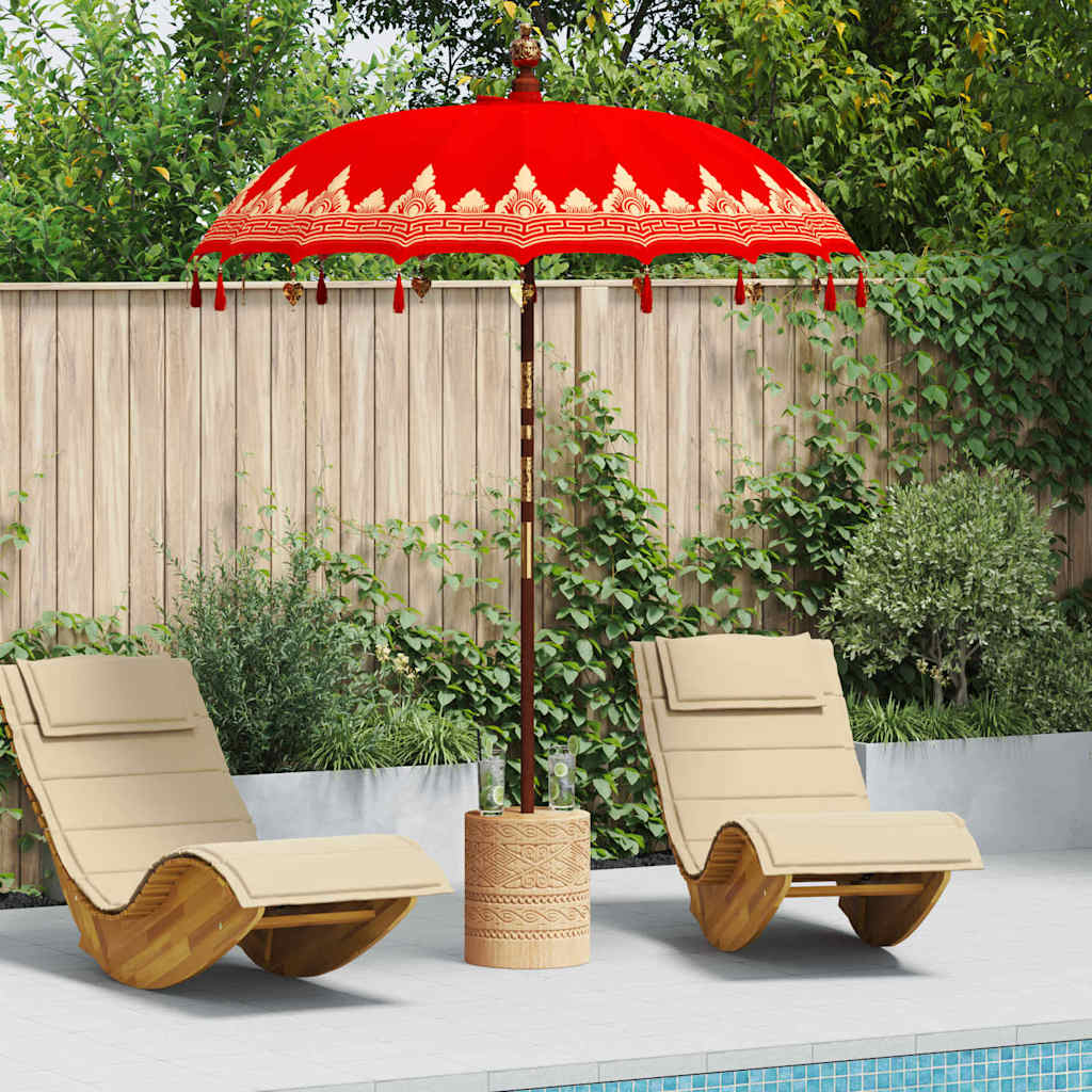 vidaXL Balinese Parasol Cream 185 x 185 x 260 cm Cotton