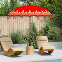 vidaXL Balinese Parasol Cream 185 x 185 x 260 cm Cotton