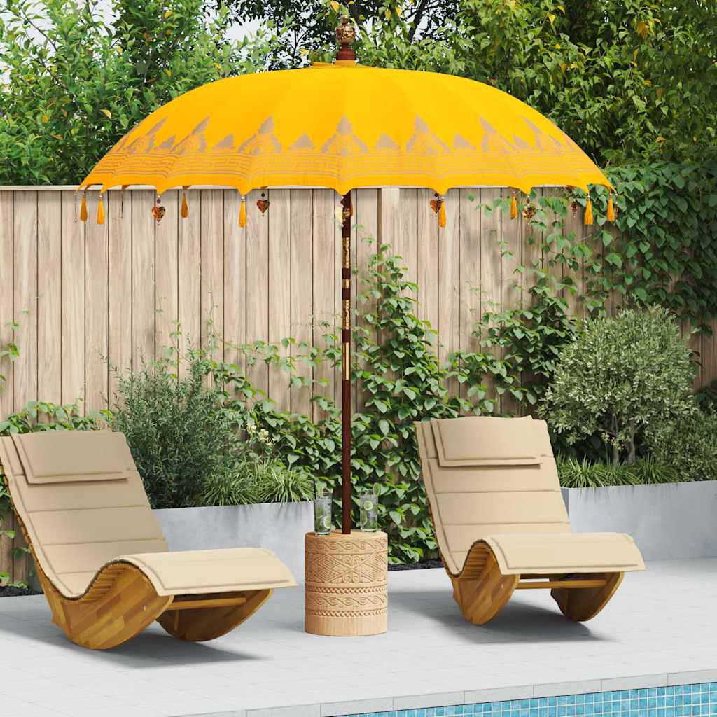 vidaXL Balinese Parasol Cream 185 x 185 x 260 cm Cotton