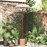 vidaXL Balinese Parasol Crème 125 x 125 x 260 cm Katoen