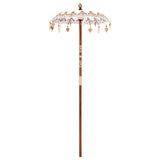 vidaXL Balinese Parasol Crème 125 x 125 x 260 cm Katoen