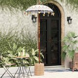 vidaXL Balinese Parasol Crème 125 x 125 x 260 cm Katoen