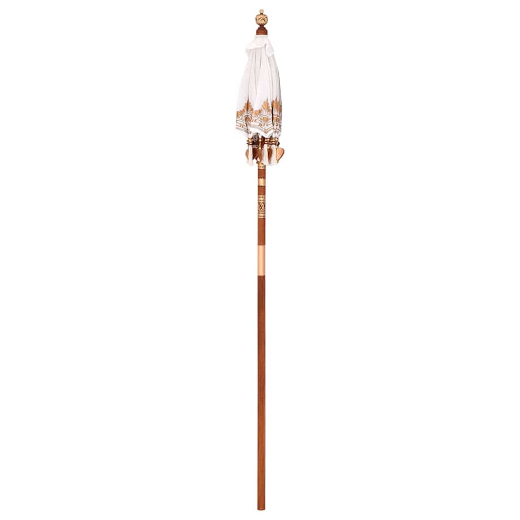 vidaXL Balinese Parasol Crème 125 x 125 x 260 cm Katoen