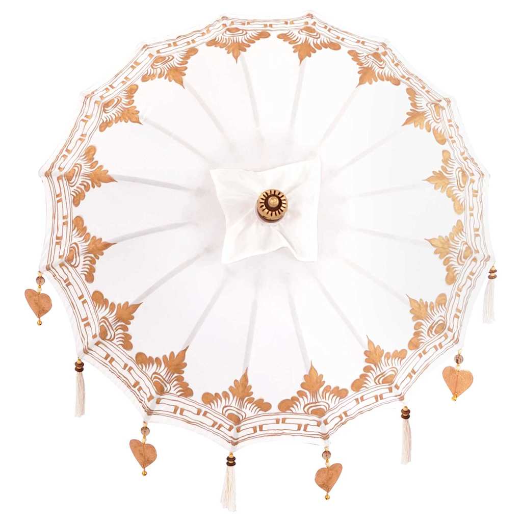 vidaXL Balinese Parasol Crème 125 x 125 x 260 cm Katoen