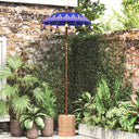 vidaXL Balinese Parasol Crème 125 x 125 x 260 cm Katoen