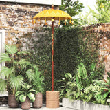 vidaXL Balinese Parasol Crème 125 x 125 x 260 cm Katoen