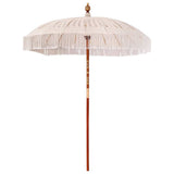 vidaXL Macramé Parasol Crème 190 x 190 x 260 cm Katoen