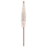 vidaXL Macramé Parasol Crème 190 x 190 x 260 cm Katoen