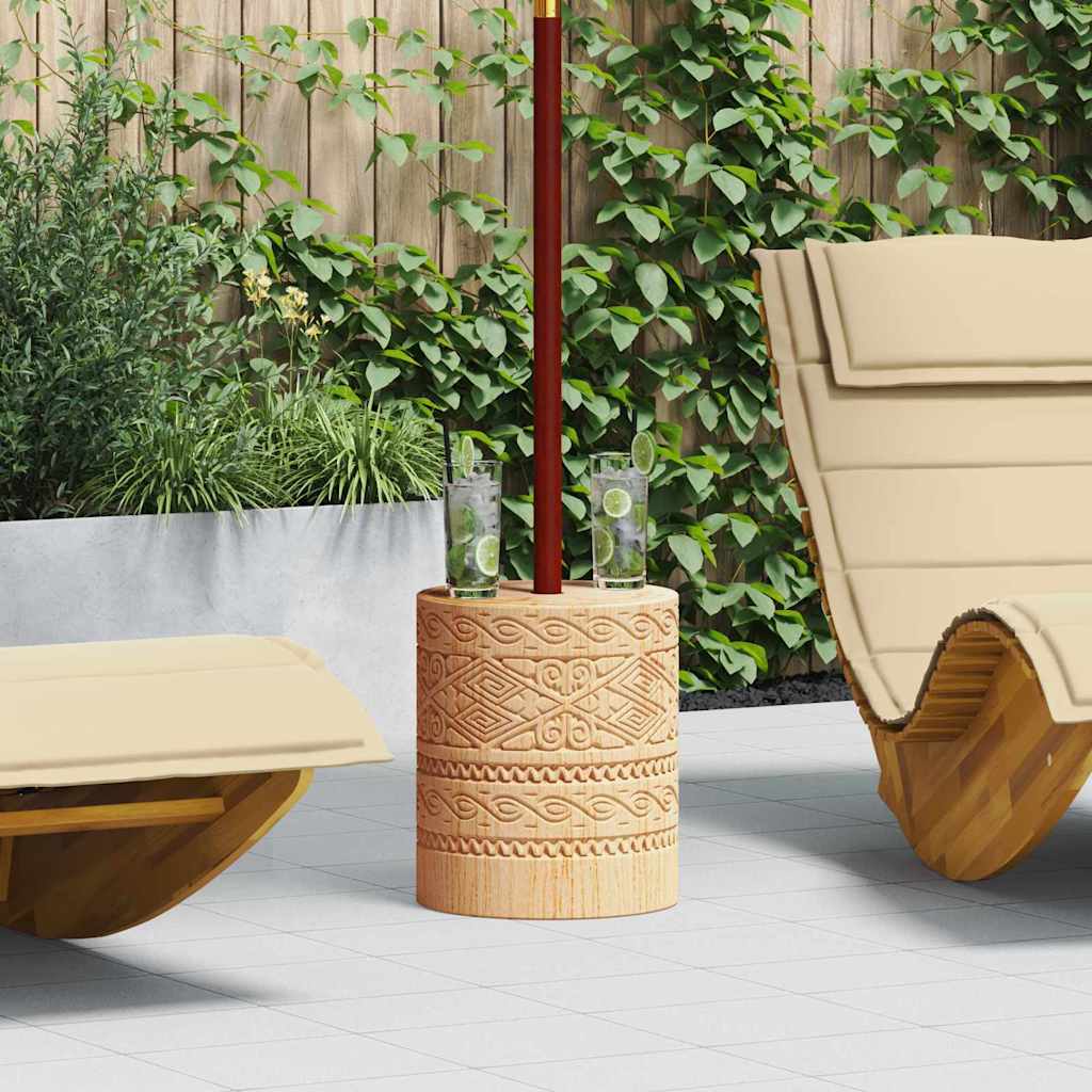 vidaXL Parasolvoet Naturel Ø34 x 40 cm Massief hout
