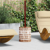 vidaXL Parasolvoet Naturel Ø34 x 40 cm Massief hout
