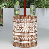 vidaXL Parasolvoet Naturel Ø34 x 40 cm Massief hout