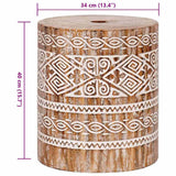 vidaXL Parasolvoet Naturel Ø34 x 40 cm Massief hout