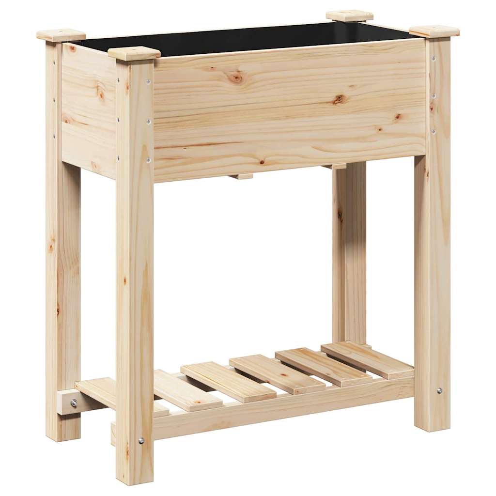 vidaXL Tuin Plantpot Beige 71 x 37 x 76,5 cm Massief Vurenhout