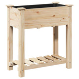 vidaXL Tuin Plantpot Beige 71 x 37 x 76,5 cm Massief Vurenhout