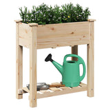 vidaXL Tuin Plantpot Beige 71 x 37 x 76,5 cm Massief Vurenhout