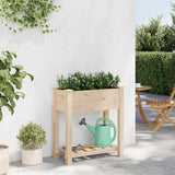 vidaXL Tuin Plantpot Beige 71 x 37 x 76,5 cm Massief Vurenhout