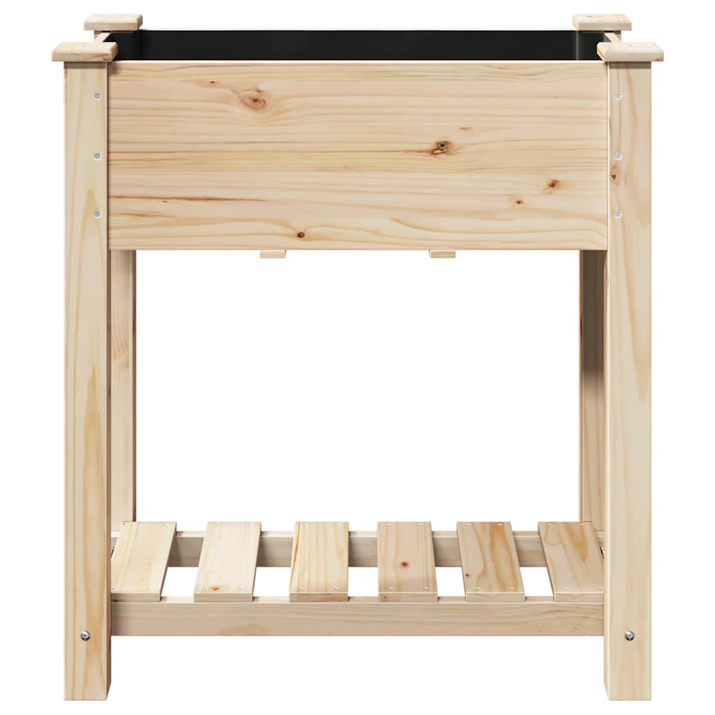vidaXL Tuin Plantpot Beige 71 x 37 x 76,5 cm Massief Vurenhout