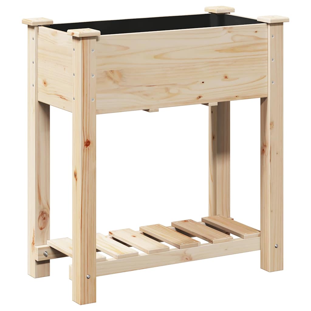 vidaXL Tuin Plantpot Beige 71 x 37 x 76,5 cm Massief Vurenhout