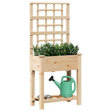 vidaXL Tuin Plantpot Beige 71 x 38 x 152 cm Massief Vurenhout