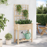 vidaXL Tuin Plantpot Beige 71 x 38 x 152 cm Massief Vurenhout