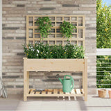 vidaXL Tuin Plantpot Beige 71 x 38 x 152 cm Massief Vurenhout