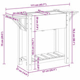 vidaXL Garden Planter Beige 111 x 37 x 76.5 cm Solid Spruce Wood