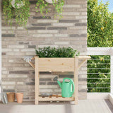 vidaXL Garden Planter Beige 111 x 37 x 76.5 cm Solid Spruce Wood
