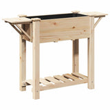 vidaXL Garden Planter Beige 111 x 37 x 76.5 cm Solid Spruce Wood