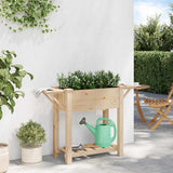 vidaXL Garden Planter Beige 111 x 37 x 76.5 cm Solid Spruce Wood