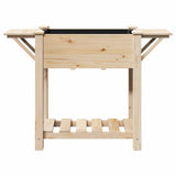 vidaXL Garden Planter Beige 111 x 37 x 76.5 cm Solid Spruce Wood