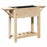 vidaXL Garden Planter Beige 111 x 37 x 76.5 cm Solid Spruce Wood