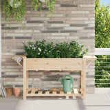 vidaXL Garden Planter Beige 111 x 37 x 76.5 cm Solid Spruce Wood