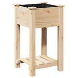 vidaXL Tuin Plantpot Beige 45 x 45 x 76,5 cm Massief Vurenhout