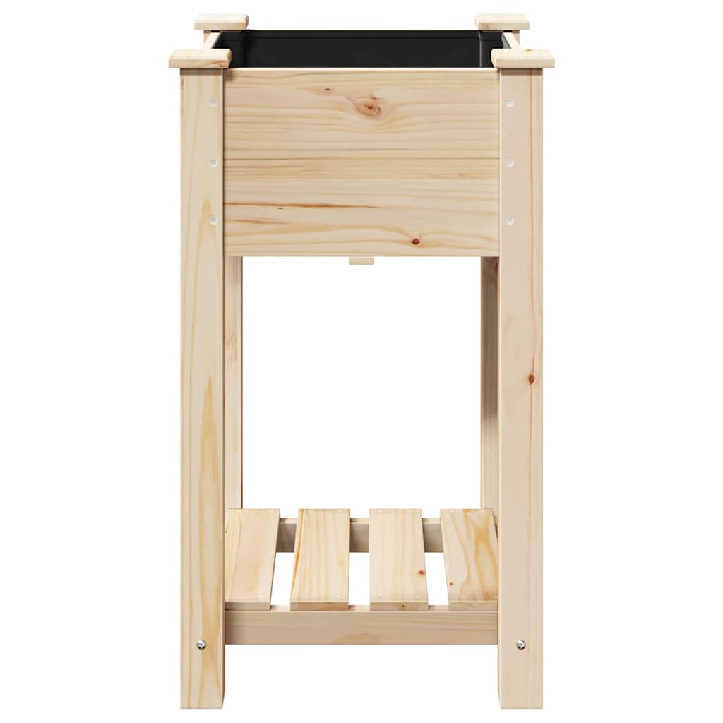 vidaXL Tuin Plantpot Beige 45 x 45 x 76,5 cm Massief Vurenhout
