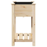 vidaXL Tuin Plantpot Beige 45 x 45 x 76,5 cm Massief Vurenhout