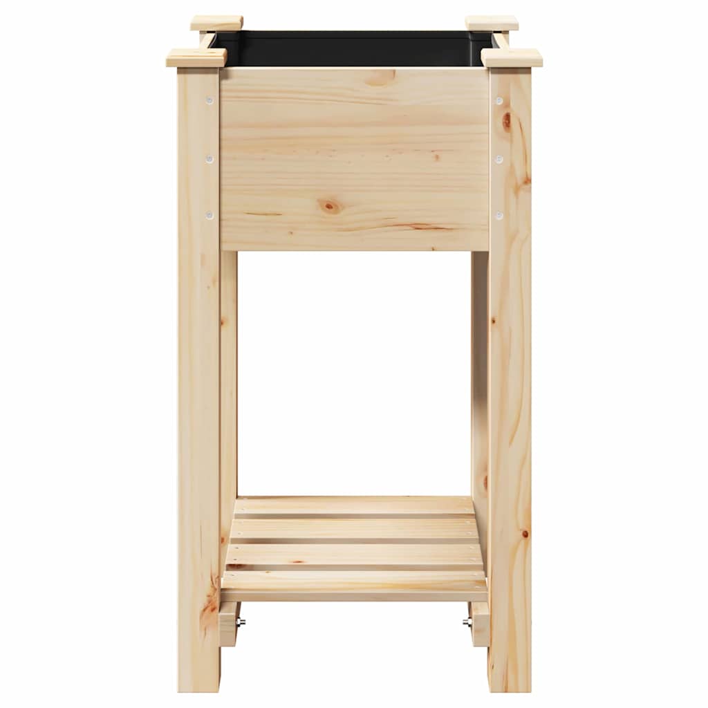 vidaXL Tuin Plantpot Beige 45 x 45 x 76,5 cm Massief Vurenhout