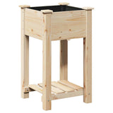 vidaXL Tuin Plantpot Beige 45 x 45 x 76,5 cm Massief Vurenhout