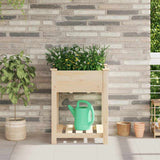 vidaXL Tuin Plantpot Beige 45 x 45 x 76,5 cm Massief Vurenhout