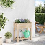 vidaXL Tuin Plantpot Beige 71 x 37 x 76,5 cm Massief Vurenhout