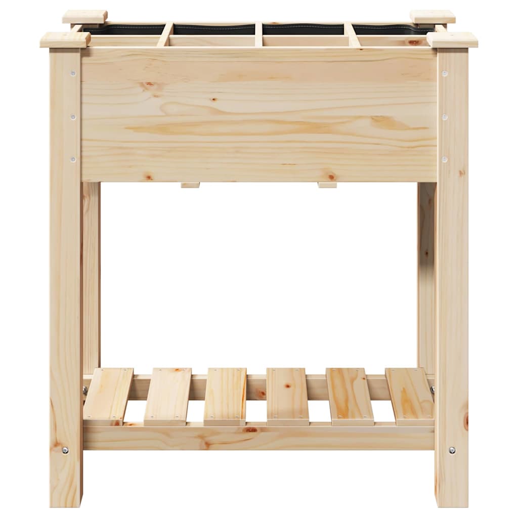 vidaXL Tuin Plantpot Beige 71 x 37 x 76,5 cm Massief Vurenhout
