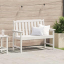 vidaXL Tuinbank Wit 120 x 59 x 88 cm HDPE