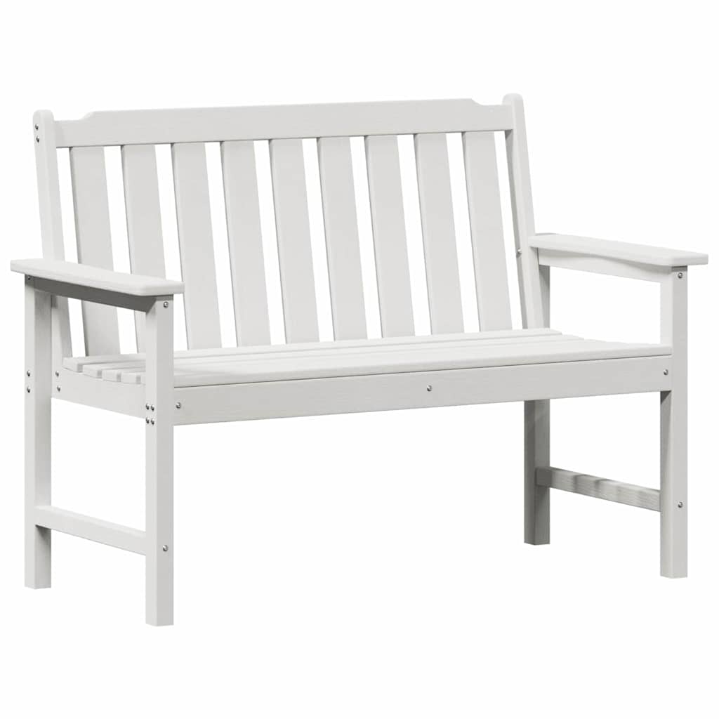 vidaXL Tuinbank Wit 120 x 59 x 88 cm HDPE
