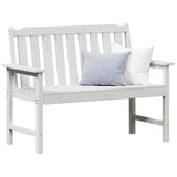 vidaXL Tuinbank Wit 120 x 59 x 88 cm HDPE