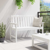 vidaXL Tuinbank Wit 120 x 59 x 88 cm HDPE