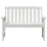 vidaXL Tuinbank Wit 120 x 59 x 88 cm HDPE
