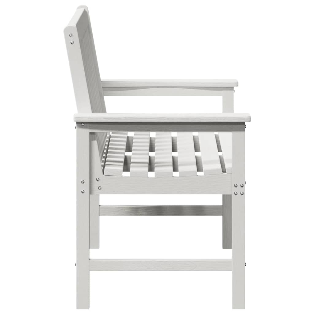 vidaXL Tuinbank Wit 120 x 59 x 88 cm HDPE