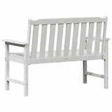 vidaXL Tuinbank Wit 120 x 59 x 88 cm HDPE