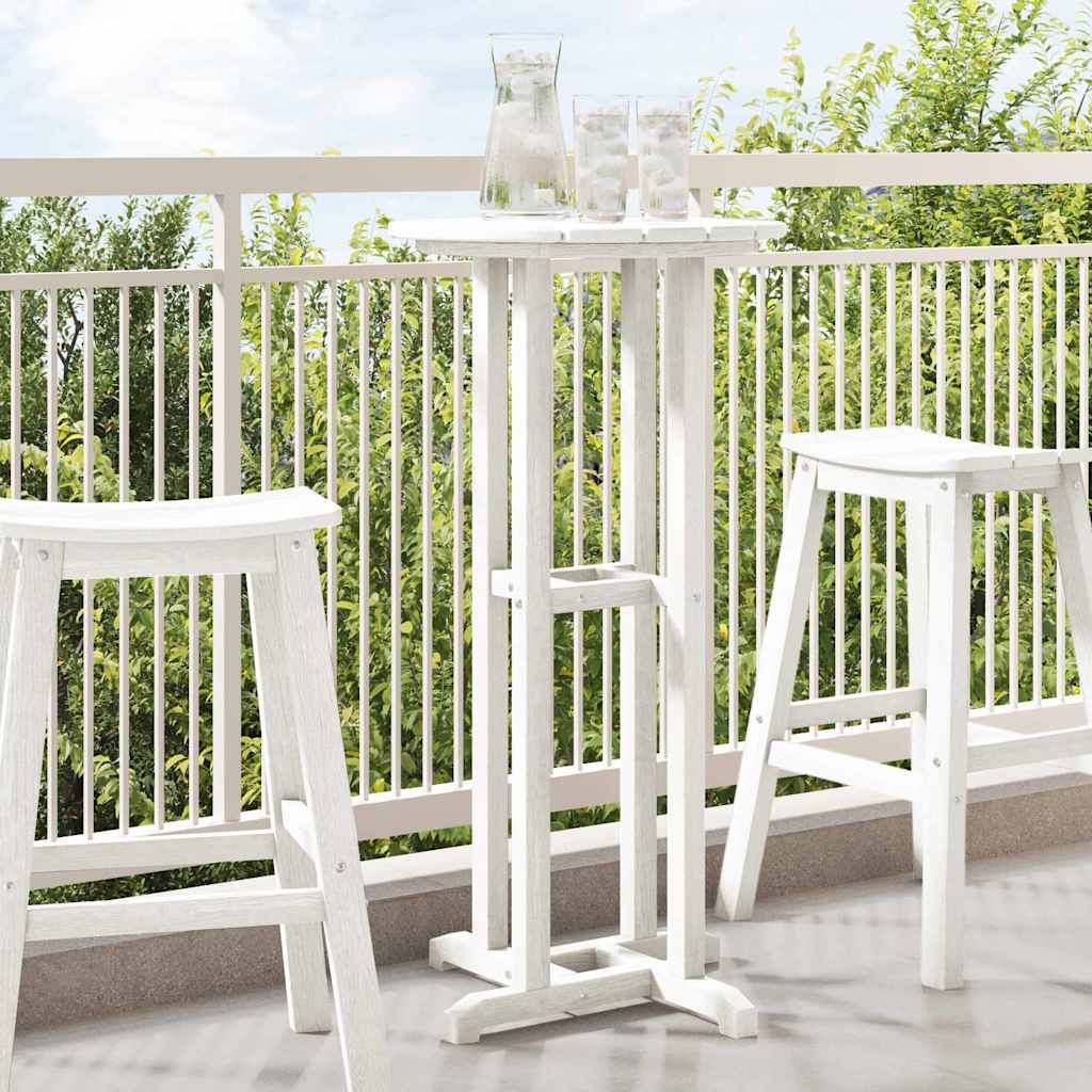 vidaXL Bar Table White 55 x 55 x 107 cm Polyethylene