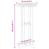 vidaXL Bar Table White 55 x 55 x 107 cm Polyethylene